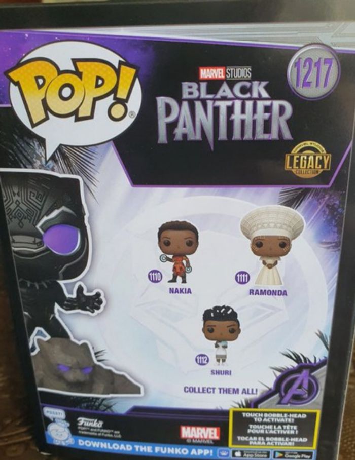 Funko pop rare #1217 Black panther avec son et lumière - photo numéro 3