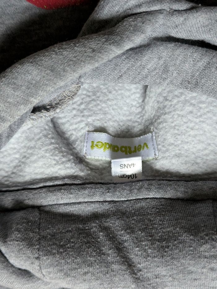 Robe sweat à capuche  hiver chaude fille 4 ans - photo numéro 4