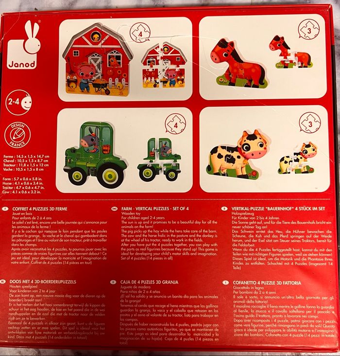 4 puzzles nous en 3D Janod - photo numéro 3