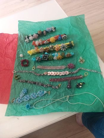 Bagues, pendentifs, collier perles de Swarovski