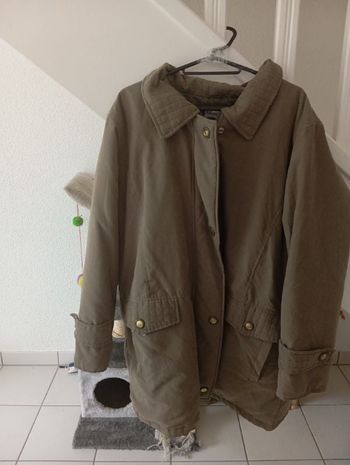 Manteau vert kaki sans capuche