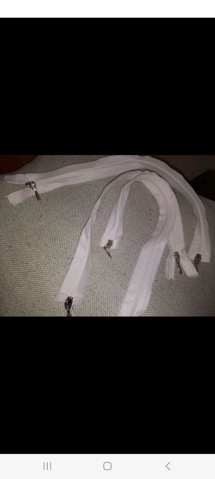 Lot 3 fermeture éclairé rose pale double zipp 35cm