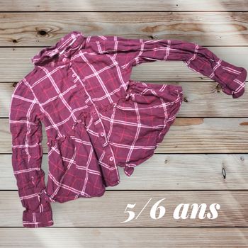 👚🌈 Chemise à carreaux multicolore – Taille 5/6 ans 💕