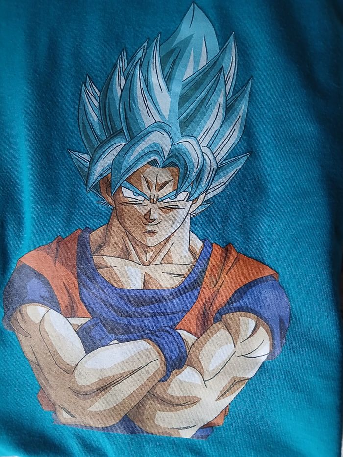 9-11 ans/T-shirt "Son Goku super Saiyan blue" - photo numéro 7