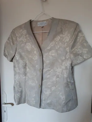Veste manches courtes écru 42