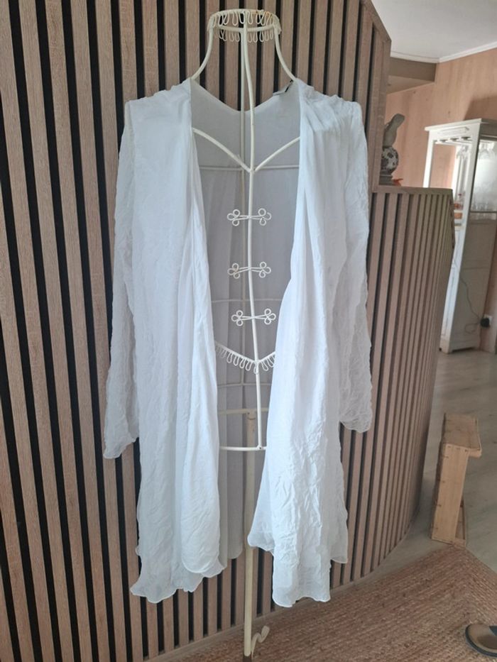 Veste longue blanche Mais il est où le soleil ? T 40 - photo numéro 2