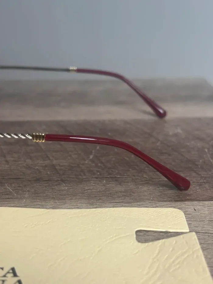 Lunette de soleil ovale Porta Romana verre bleu dégradé rougeâtre - photo numéro 12