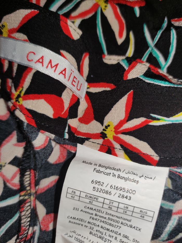 Short camaïeu taille 42 fleurs - photo numéro 3