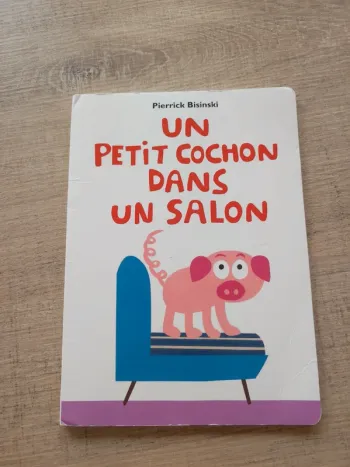 Un petit cochon dans un salon