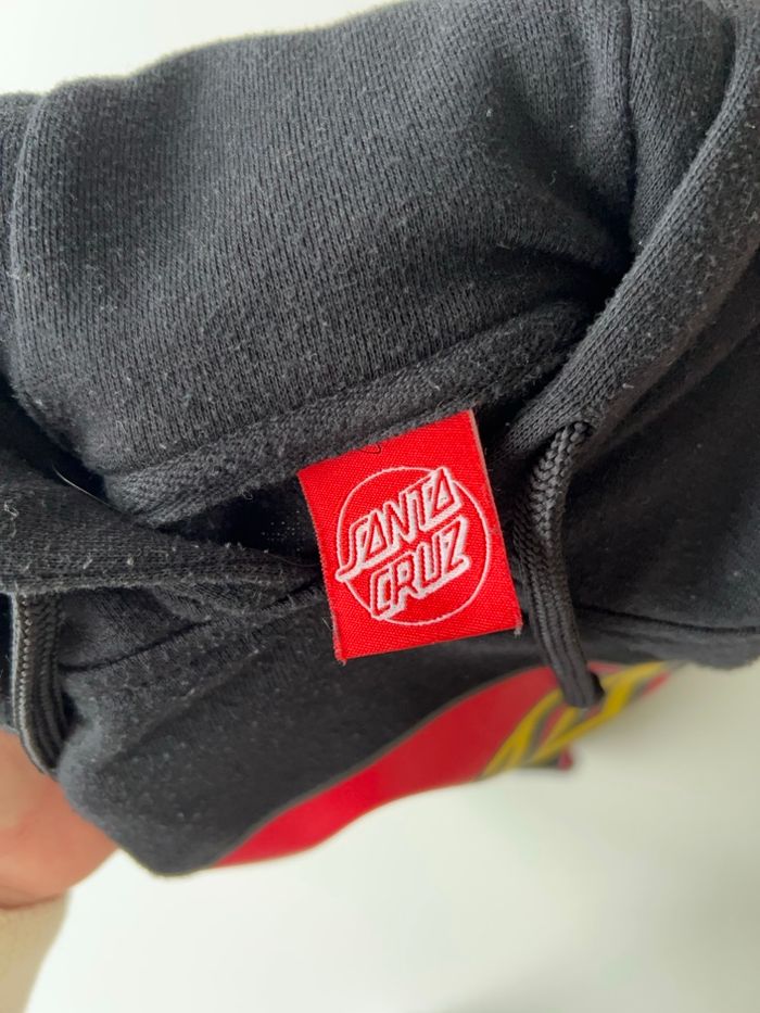 Sweat capuche Santa Cruz - Noir - Taille S - Très bon état - photo numéro 4