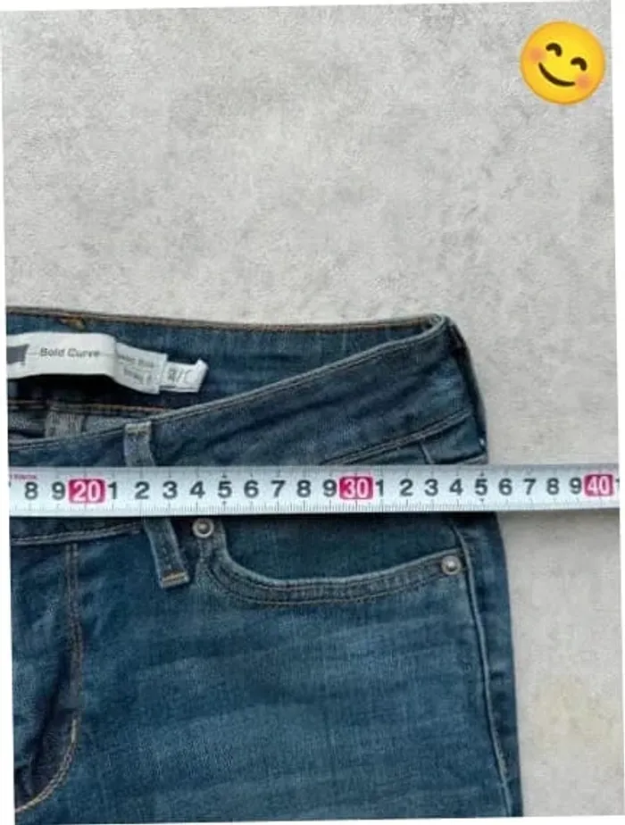 Jeans Levi's Bold Curve W27 FR36 coupe droite bleu Femme Women pan530b - photo numéro 5