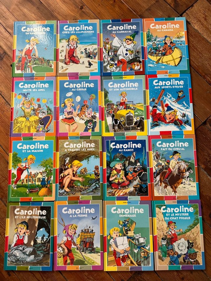 Incroyable lot de 16 livres bd albums Caroline damiers couleurs Pierre Probst Hachette