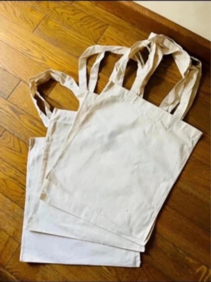 Lot 4 tote bag en 100% coton bio neuf - photo numéro 5
