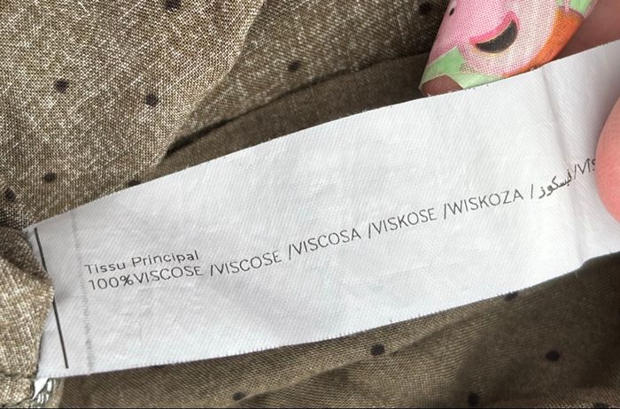 💚 Blouse kaki à pois – Mim – Taille 42 - photo numéro 7