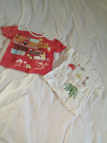 2 tee shirt manches courtes