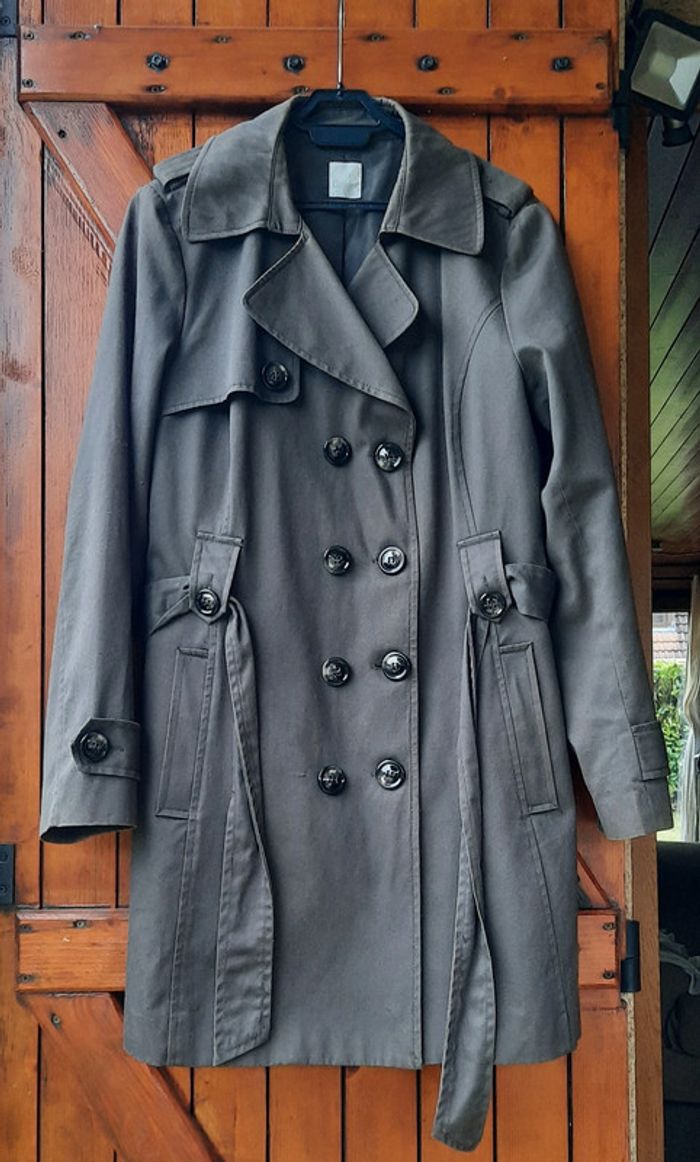 Trench marron, femme, Camaïeu, taille 42 - photo numéro 3
