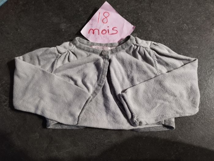 Boléro gris 18 mois