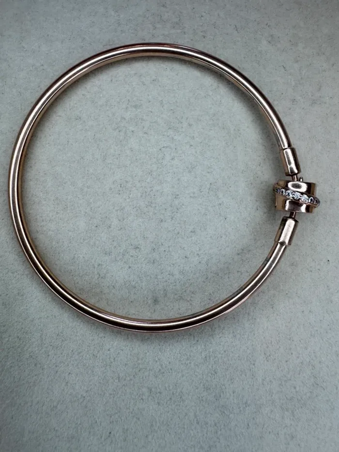 Bracelet Jonc Pandora Authentique Étoile filante plaqué Or rose - photo numéro 2