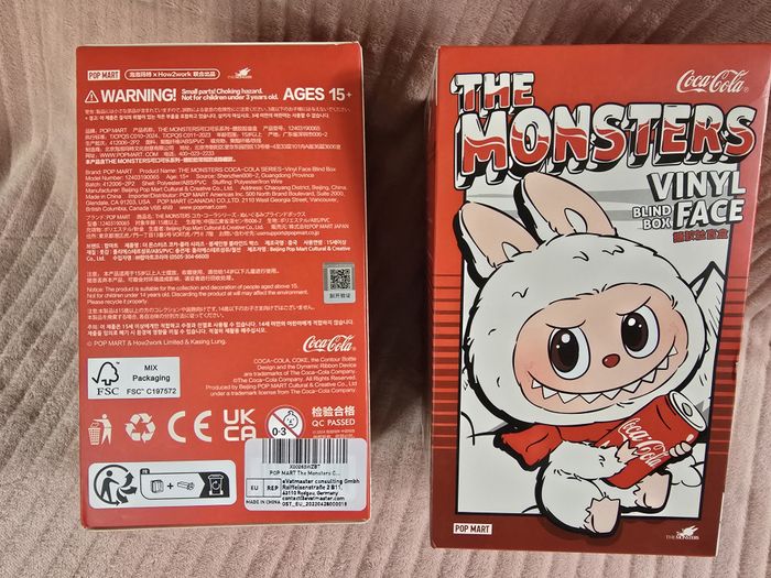 Peluche Popmart labubu coca cola - photo numéro 2