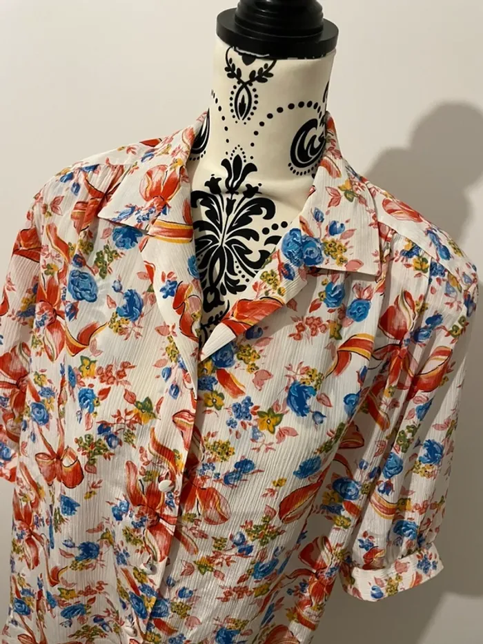 🌺 Chemise fleurie vintage – Taille 50 🌺 - photo numéro 5