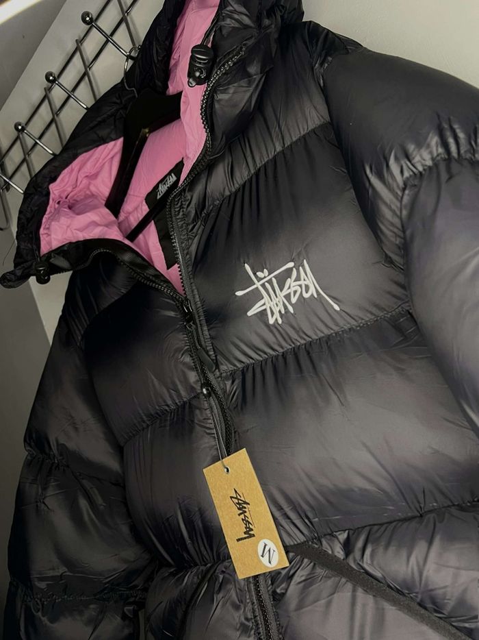 Doudoune stussy noir et rose - photo numéro 3