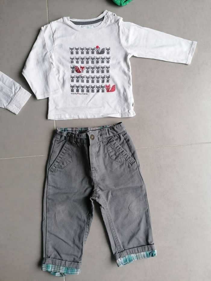 Lot 10 vêtements garçon 12 mois - photo numéro 4