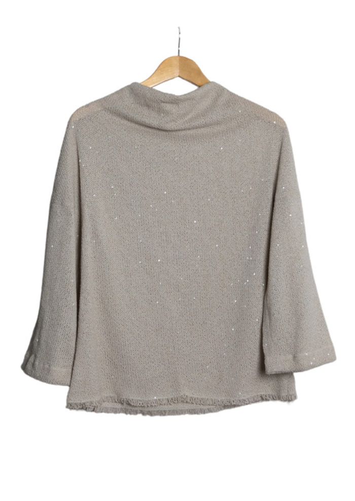 Pull beige clair en maille et sequins Anikalenaskarstrom Taille S