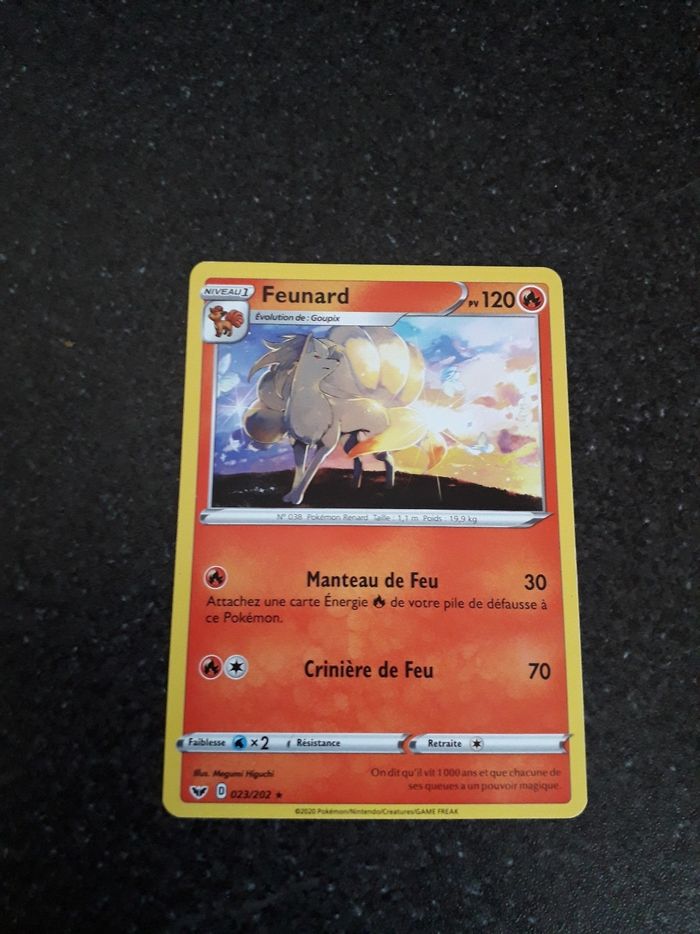 Feunard carte Pokémon neuve
