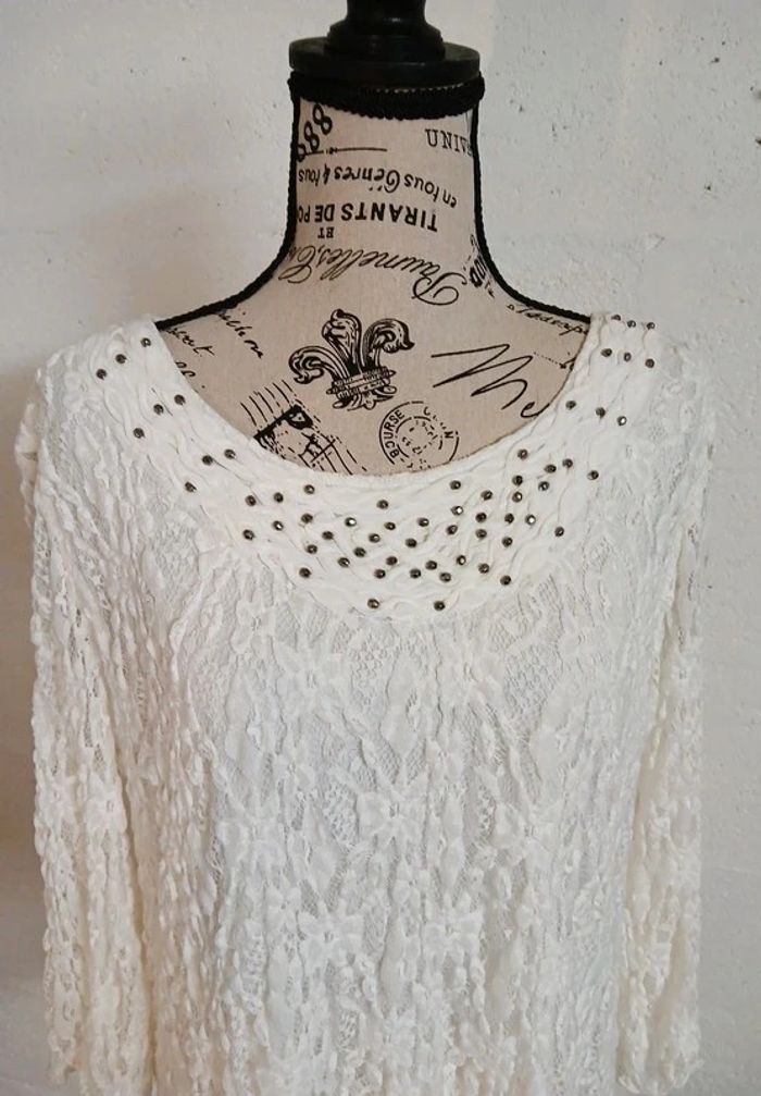 Pull dentelle tbe taille 42/44 - photo numéro 6