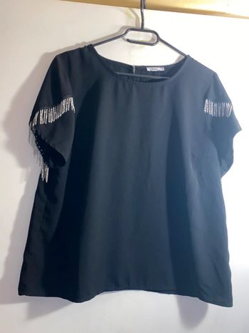 Blouse manches courtes noire