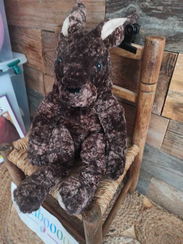 Peluche lapin lièvre marron ikea tbe - photo numéro 4