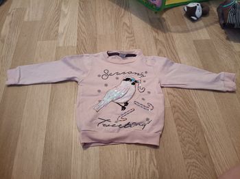 Pull motif oiseau a paillettes taille 2 ans
