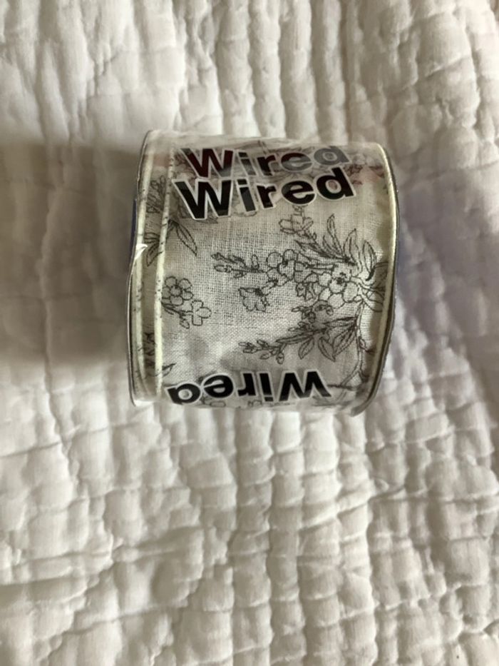 Ruban large en coton imprimé type Jouy, neuf - photo numéro 4