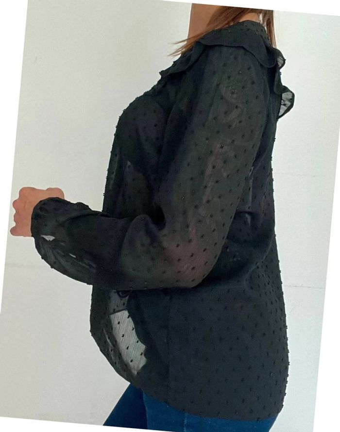 Blouse noire manches longues taille 40 - etam - photo numéro 5