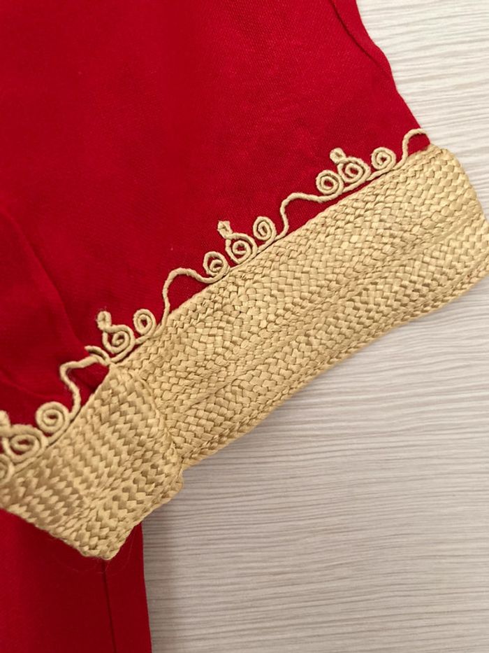 Ensemble marocain rouge haut + pantalon taille 40 - photo numéro 3
