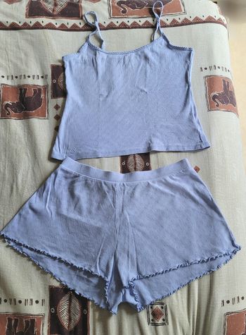 Pyjashort bleu clair