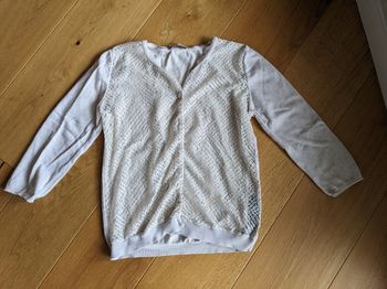 Gilet blanc ajouré Zara taille S