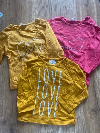 Lot de 3 t-shirt ML taille 12 mois