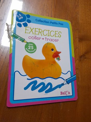 Livre Exercices coller tracer Collection Petits Pas 2/3 ans