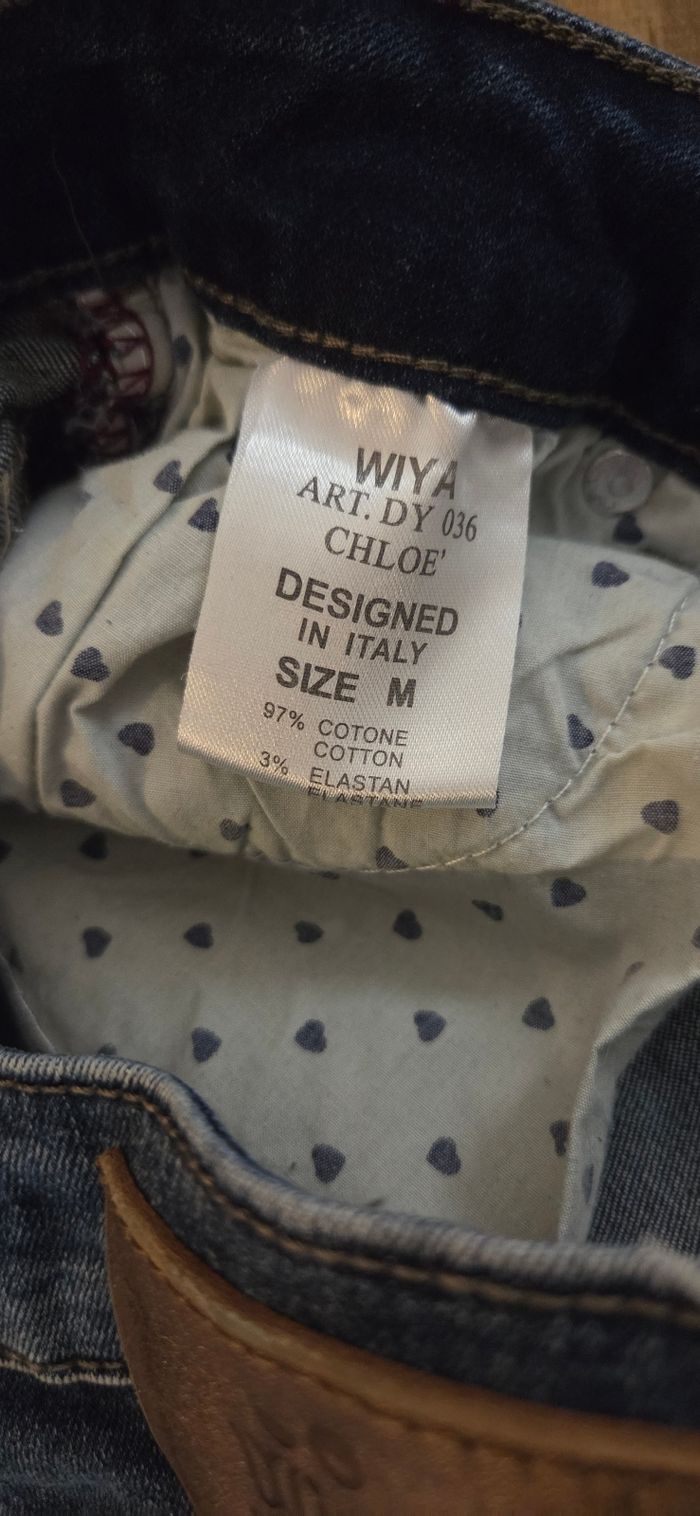 Jean Wiya Femme – Design italien 🇮🇹 – Slim effet usé & détails stylés – Taille M (38/40) - photo numéro 10