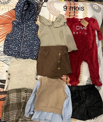 Lot vêtements taille 9 mois