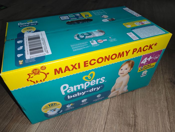 Pack Pampers Baby-dry Taille 4 + (10-15 Kg) 98 Couches Neuf