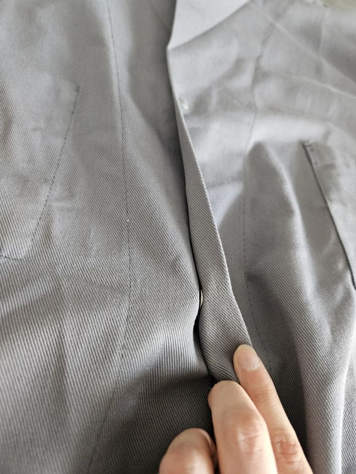 Blouse de travail unisexe - Taille 4 (52-54) - Grise - photo numéro 6