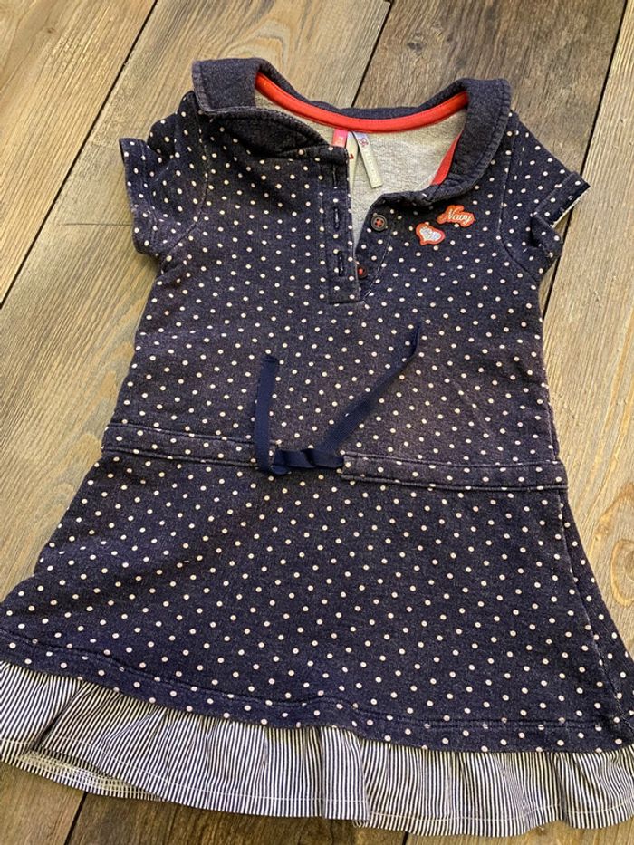 Belle robe orchestra 18 mois bleu et blanche