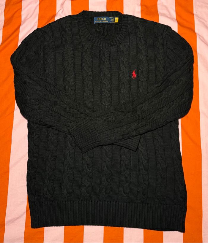 Pull Torsadé Ralph Lauren Neuf Taille L - photo numéro 2