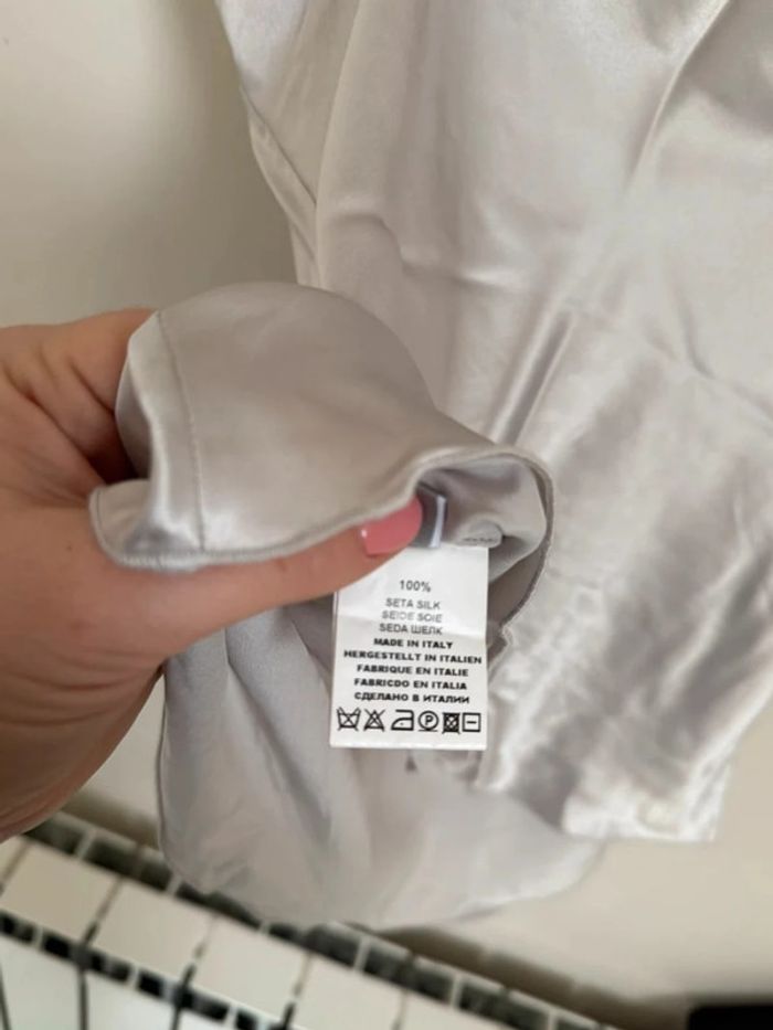 Top soie argenté - photo numéro 7