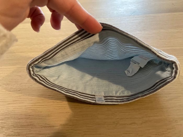 Bonnet bleu et gris kitchoun naissance - photo numéro 2