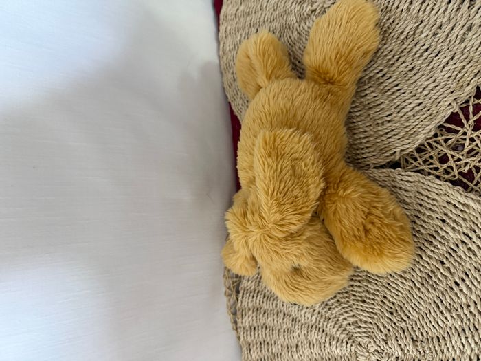 Peluche chien beige couché AIR DRY - photo numéro 2