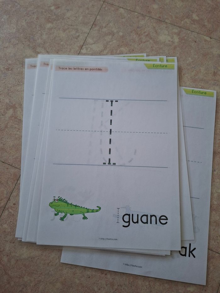 fiches pour apprentissage à l'écriture - photo numéro 5