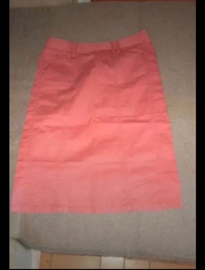 Jupe crayon pin-up rose T38